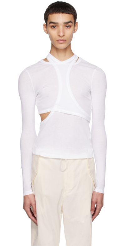 Dion Lee Dion Lee White Modular Long Sleeve T-Shirt