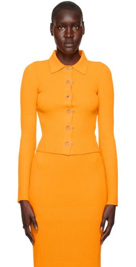 Dion Lee Dion Lee Yellow Gradient Rib Cardigan