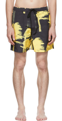 Double Rainbouu Double Rainbouu Black Graphic Swim Shorts