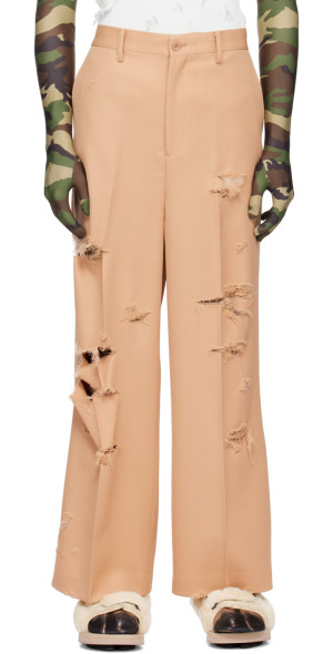 Doublet destroyed wide trousers スラックス doublet destroyed wide trousers