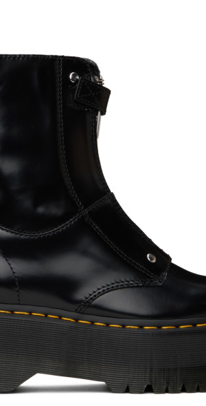 Dr. Martens - Black Jetta Hi Max Leather Platform Boots