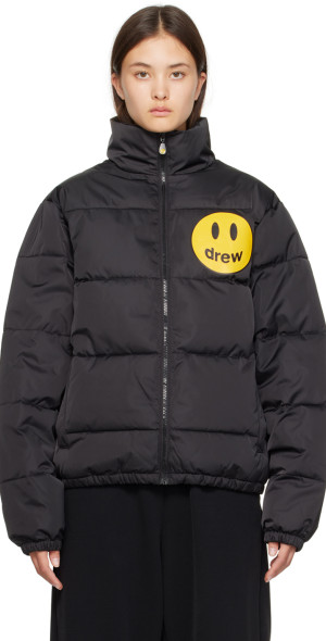 drew house - Black Zip Puffer Jacket
