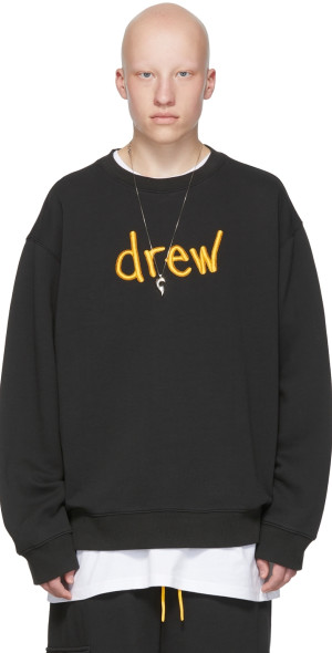 drew house - SSENSE Exclusive Black Scribble Sweatshirt