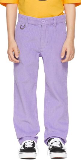 drew house drew house SSENSE Exclusive Kids Purple Painted Mascot Trousers