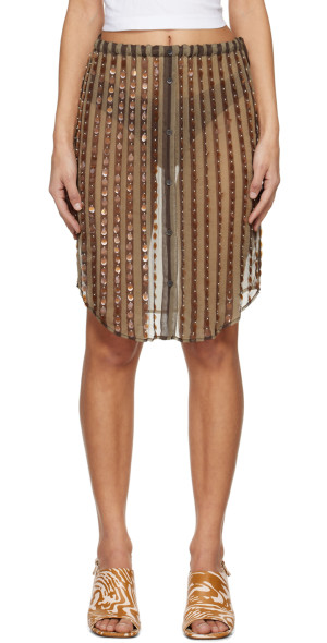 スカート DRIES VAN NOTEN 'Safya' skirt Brown 2420108409346 Maxi skirt Dries Van Noten Brown size 42 IT in Cotton - 42359587