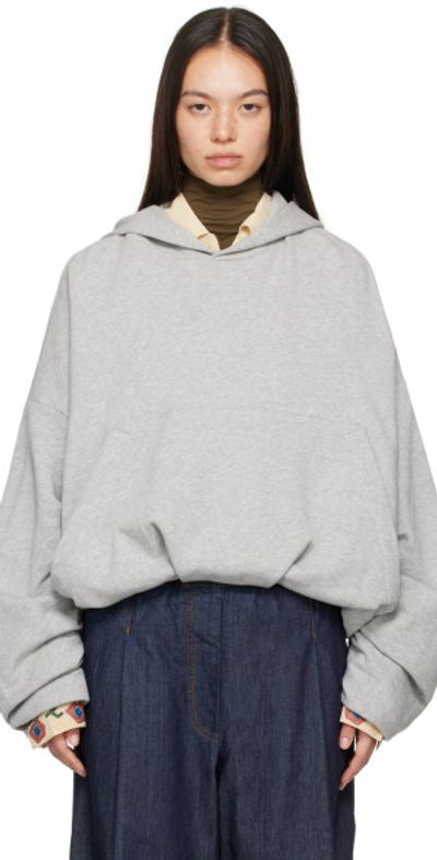 Dries Van Noten - Gray Draped Hoodie