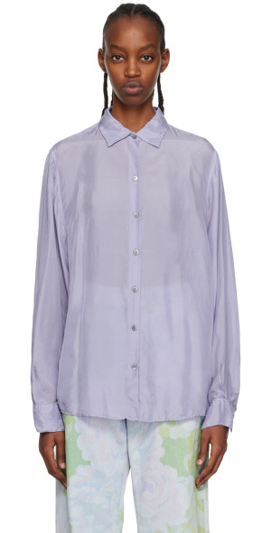 Dries Van Noten - Purple Button-Up Shirt