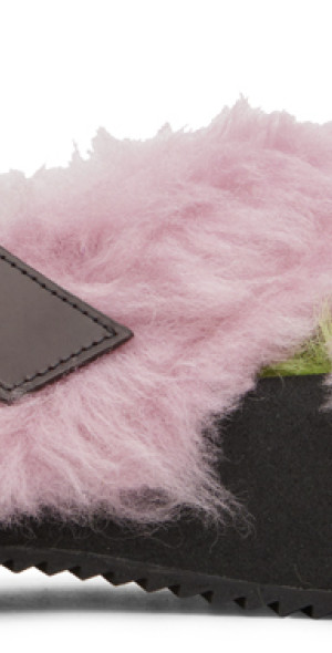 【関税込み】Dries Van Noten パープル Furry サンダル Dries Van Noten - Purple Furry Sandals