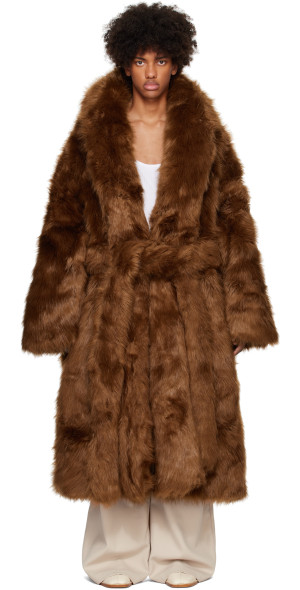Entire Studios - Brown Vast Faux Fur Coat