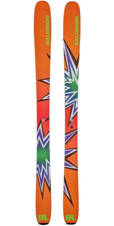 orange salomon skis QST 100 Iceberg Green 2026 180 L6 bindings included for a ready Salomon Rocker2 100 (2017)