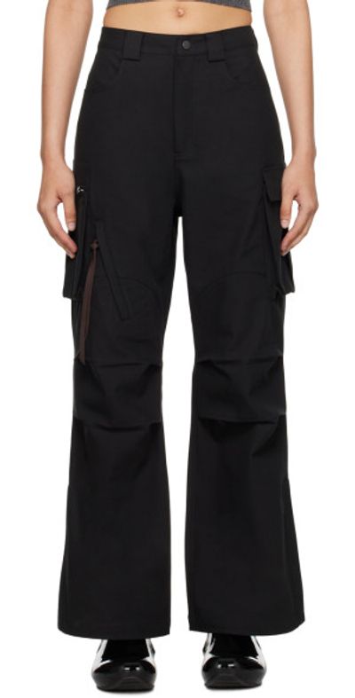 Fax Copy Express - Black Slit-Hem Cargo Pants