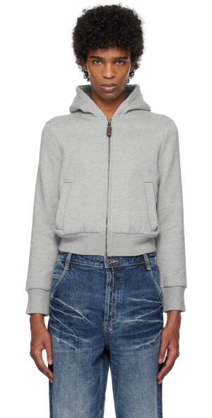 Fax Copy Express - Gray Tight Fleece-Lined Hoodie