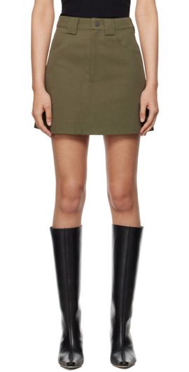 Fax Copy Express Fax Copy Express Khaki Pegged Miniskirt
