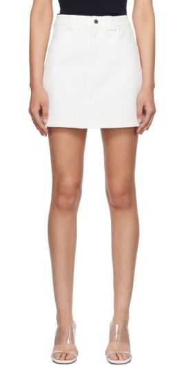 Fax Copy Express Fax Copy Express White Pegged Miniskirt
