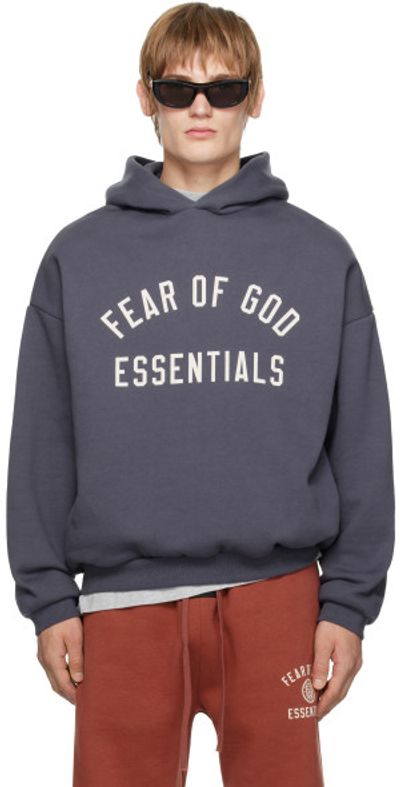 Fear of God ESSENTIALS Navy Fleece Hoodie