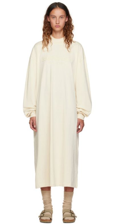 knee length dresses for ladies Long Sleeve Crystal Dress LRG / Ivory Silver main image 0