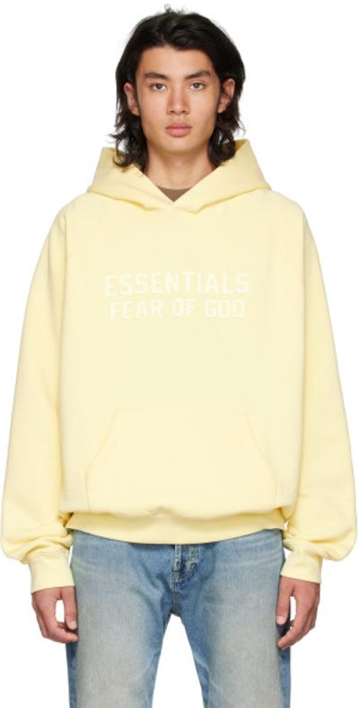 Fear of God ESSENTIALS Yellow Raglan Hoodie