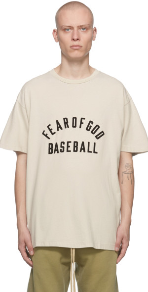 Fear of God - Beige Baseball T-shirt 