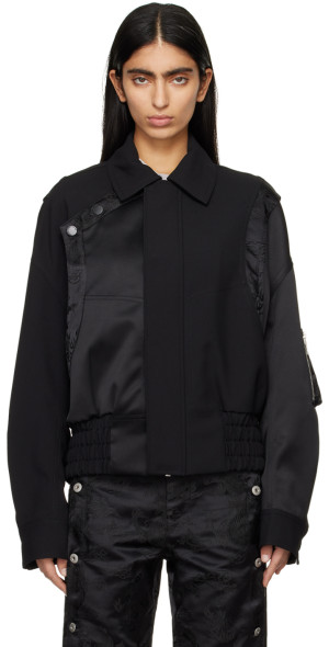 Feng Chen WangWOVEN PANELLED COAT