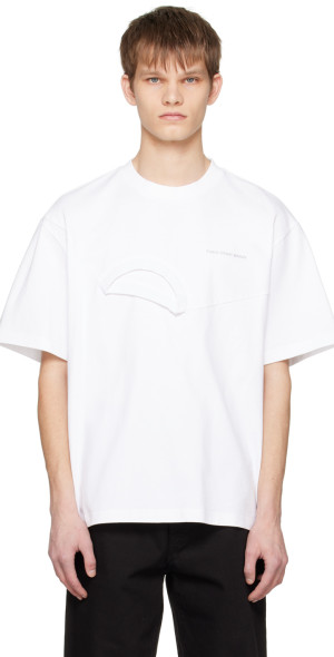 Feng Chen Wang on (Feng Chen Wang: White Double Collar T
