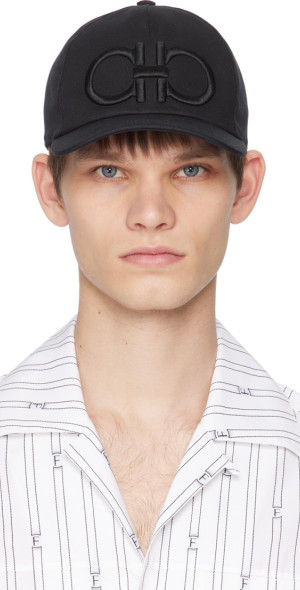 Ferragamo - Black Gancini Baseball Cap
