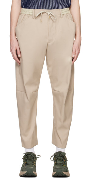 Fumito Ganryu - Beige 3D Cut Trousers