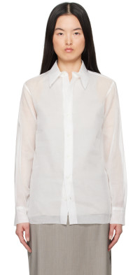 GABRIELA COLL GARMENTS シャツ 白 Gabriela Coll Garments - SSENSE Exclusive White No.118 Shirt