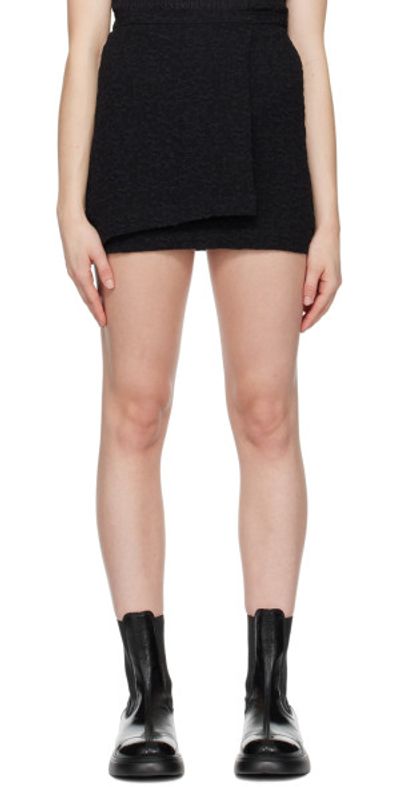 GANNI GANNI Black Wrap Miniskirt