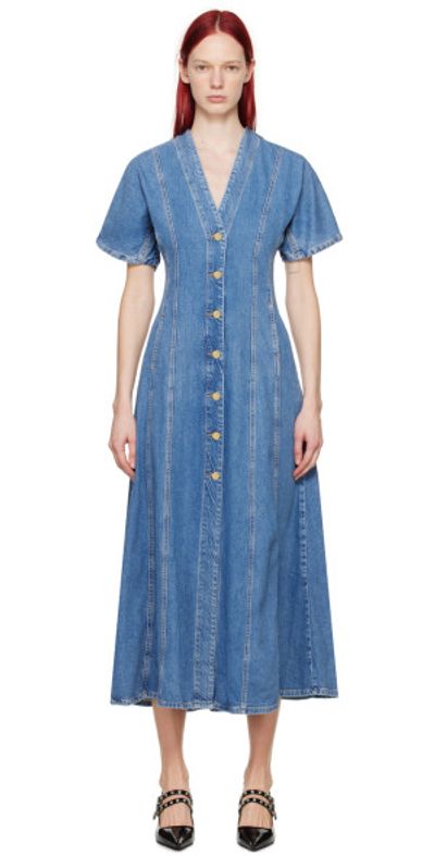 GANNI - Blue Circulose Future Denim Dress