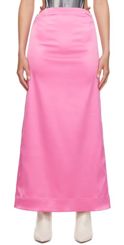 GANNI GANNI Pink Cutout Maxi Skirt