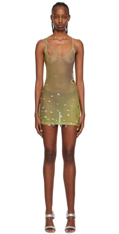 marca mini dress Ayana Open Back Mini Dress in Medium Polka Brown , High Neck