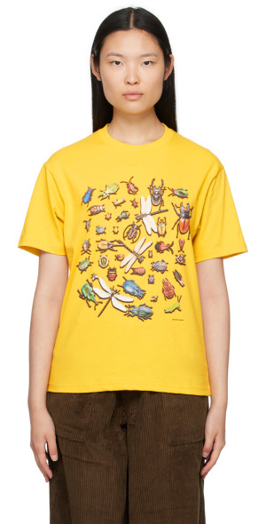 トップス GENTLEFULLNESS 22ss Gentle Fullness - Yellow Printed T-Shirt