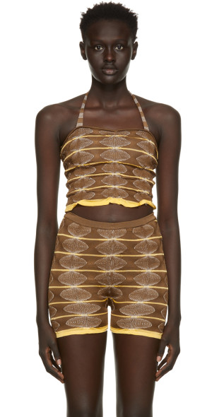 Gimaguas - SSENSE Exclusive Brown & Yellow Alys Tank Top