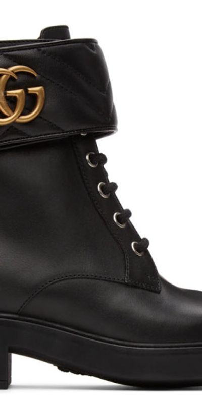 Gucci - Black Marmont Ankle Boots display picture 3