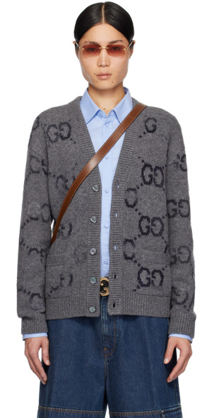 Gucci - Gray GG Cardigan