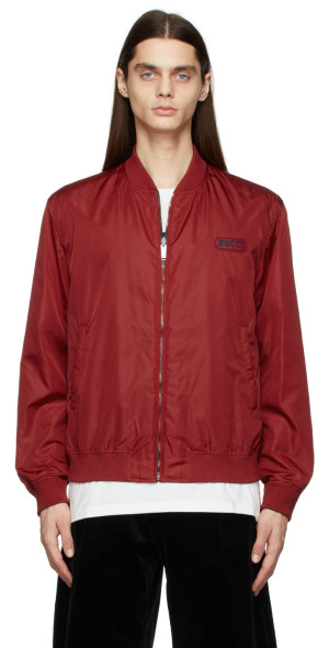 Gucci - Reversible Red GG Nylon Bomber Jacket