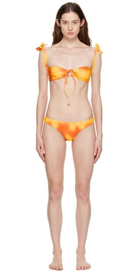 GUIZIO GUIZIO SSENSE Exclusive Yellow & Orange Mona Bikini