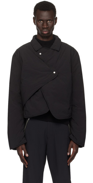 ジャケット・アウター HELIOT EMIL CONCORDANCE PUFFED SHIRT 46 HELIOT EMIL - Black Concordance Puffed Shirt Jacket