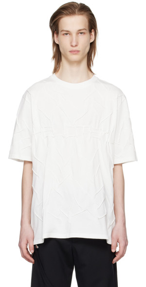 HILLOT EMIL ホワイト Tシャツ　ヘリオットエミル HELIOT EMIL - White Quadratic T-Shirt