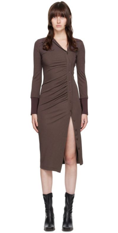helmut lang asymmetrical shirt dress 100% Viscose that looks dubai eveninng dress Quick Ship Wedding Dresses Color:Vintage_Mauve