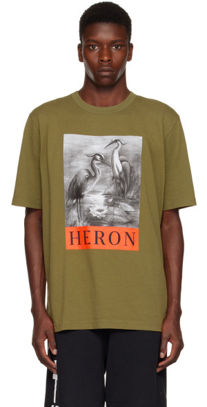 Heron Preston - Green 'Heron BW' T-Shirt
