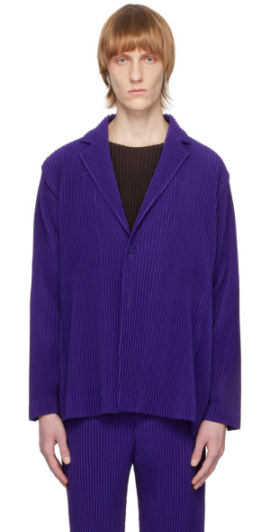 HOMME PLISSÉ ISSEY MIYAKE - Navy Tailored Pleats 1 Blazer