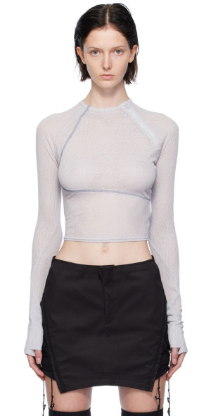 Hyein Seo - Blue Helix Long Sleeve T-Shirt