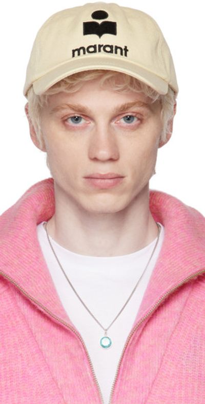 Isabel Marant White and Pink Cap Isabel Marant Off-White Tyrony Cap Isabel Marant main image 2
