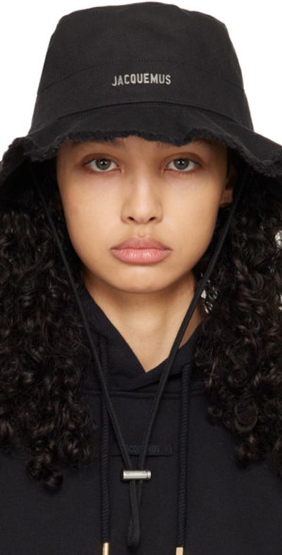 Jacquemus - Black ‘Le bob Artichaut’ Beach Hat Jacquemus Black Les Classiques  main image 4