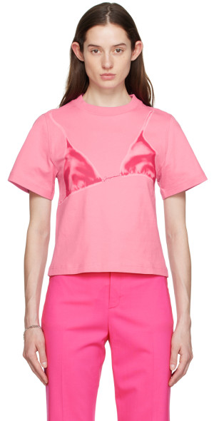 JACQUEMUS ピンク Tシャツ S JACQUEMUS ピンク Tシャツ Sの通販 by mimi shop｜ラクマ