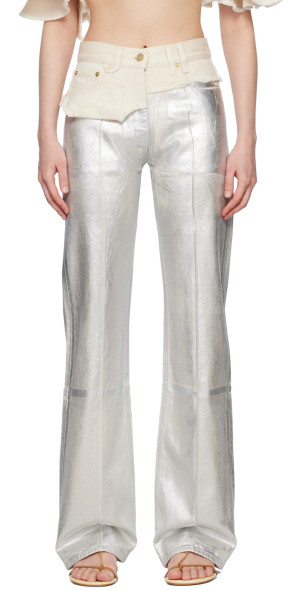 Jacquemus - Silver Le Raphia 'Le De Nimes Bordado' Jeans