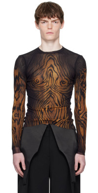 【関税込み】Jean Paul Gaultier ブラウン Printed Wood Tシャツ image_ef370e27-347b-4387-830c-