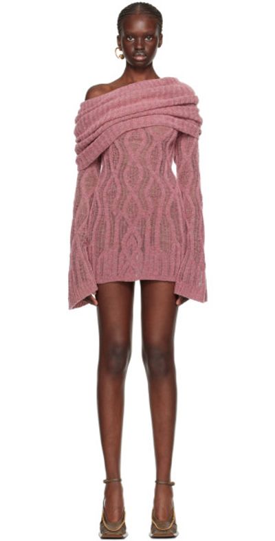 strapless open back dress Jean Paul Gaultier // Pink Gathered Asymmetrical Dress  VSP Consignment