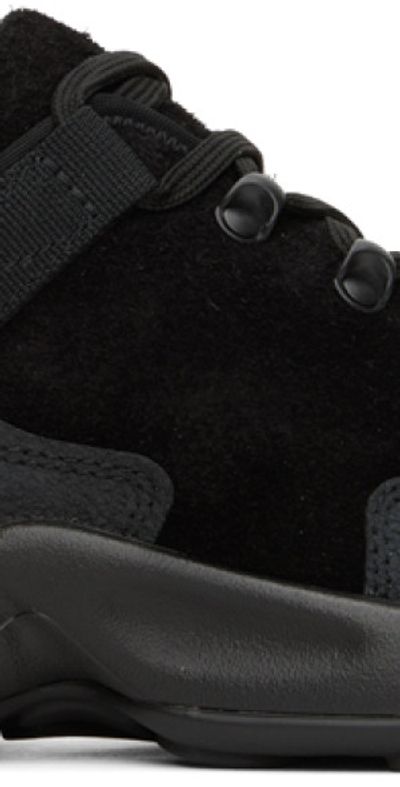 Jil Sander - Black Hairy Suede Sneakers